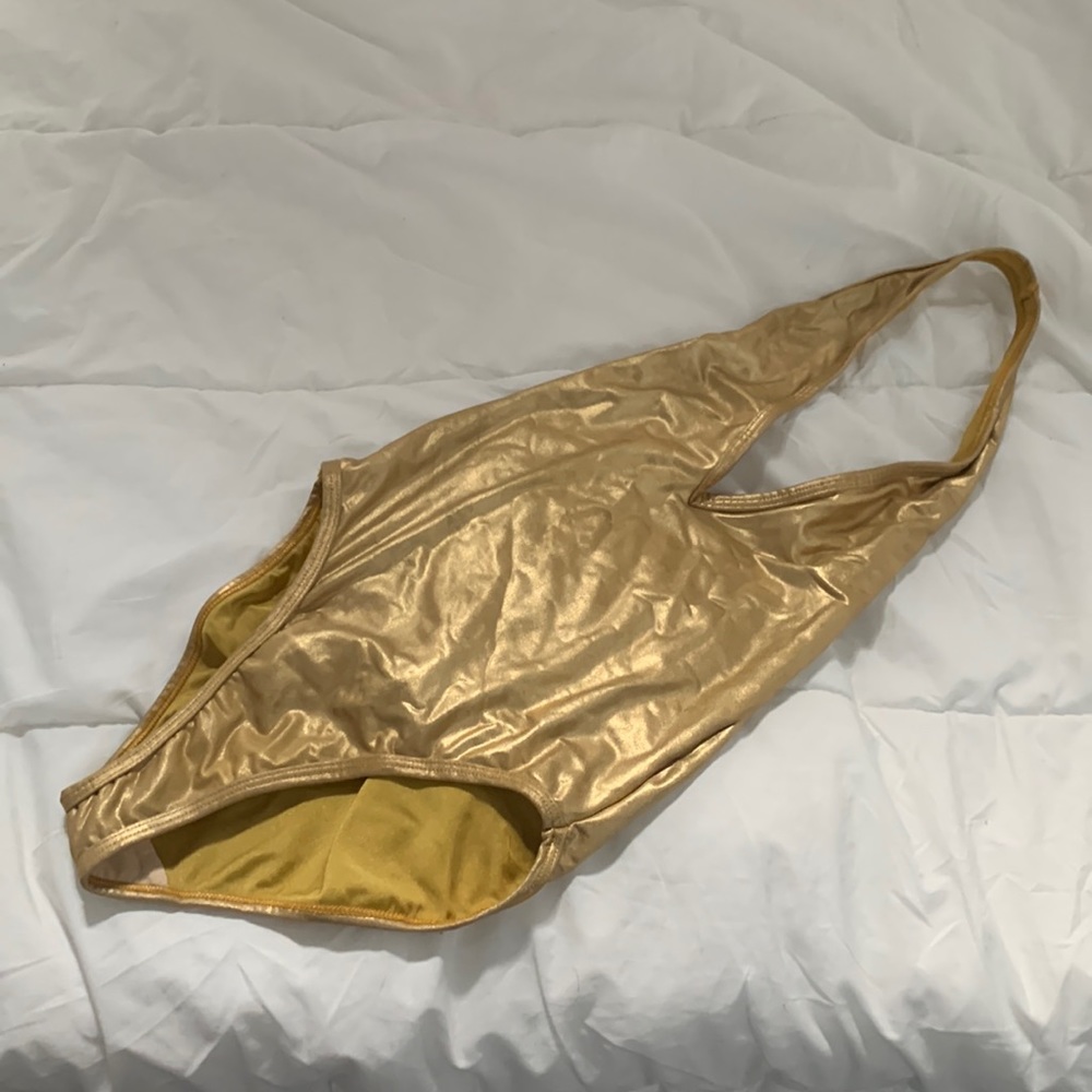 American Apparel Gold Body Suit Small